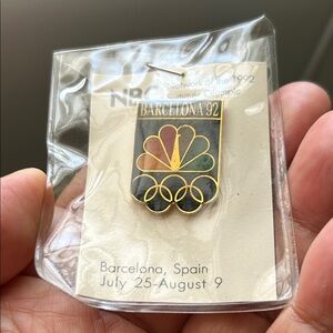 🖤Barcelona 1992 NBC Olympic Media Pin